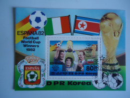 KOREA  USED SHEET  FOOTBALL  WORLD CUP ESPANA 82 - 1982 – Espagne