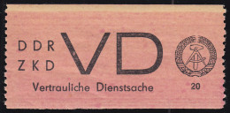 Dienst D 1A  Vertrauliche Dienstsache - Seltene Farbvariante Lachsrot, ** - Nuovi