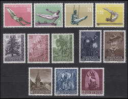 353-364 Liechtenstein-Jahrgang 1957 Komplett, Postfrisch - Ungebraucht