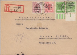 185P Und W (Farben!) SBZ-Aufdrucke Kontrollrat II + ZF Auf R-Bf. BERLIN 16.4.49 - Covers & Documents