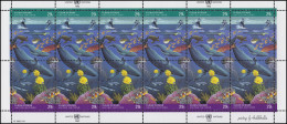UNO New York 627-628 Saubere Meere: Fauna Und Flora 1992, ZD-Bogen ** - Sonstige & Ohne Zuordnung