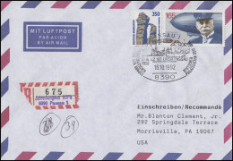 R-Zettel BDPh-Jahreskongress Passau, R-Bf SSt Zeppelin über Passau 16.10.1992 - R- & V- Labels