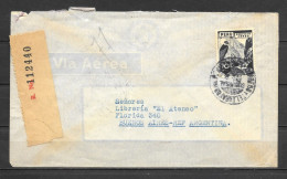 Peru Registered Cover With Condor Stamp Sent To Argentina - Pérou