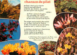 42 - Le Mont Pilat - Chanson Du Pilat - Multivues - Fleurs - CPM - Voir Scans Recto-Verso - Mont Pilat