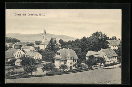 AK Crostau I. O.-L., Panorama Mit Kirche  - Crostau