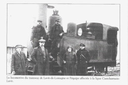 [82] Tarn Et Garonne > Castelsarrasin Locomotive  Du Tramway De Lavit  Et L'equipe Affectee Reproduction - Castelsarrasin