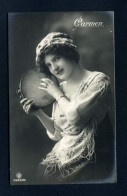 Girl W/ Tambourine 1900s Photo Postcard - Women