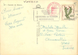 Flamme Secap MONACO COURONNE DU BLASON MEDITERRANEE - Postmarks