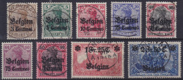 Belgique - Occupation N°OC1/9 Oblitérés (sauf OC6 **) 1914 - OC1/25 Generaal Gouvernement