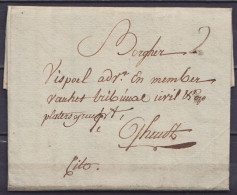 L. Datée 11 Septembre 1798 De GERAARDSBERGEN (Grammont) Pour GHENDT (Gand) - Man. "cito" - Port "2" - 1794-1814 (Periodo Frances)