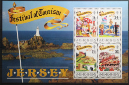 Großbritannien Jersey Block 5 Mit 516-519 Postfrisch #UP541 - Jersey