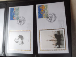 Belgique Belgie  Fdc  Soie  Fdc Z/s 2454/2455 Oblitéré Gestempelt Bruxelles Europa 1992 - 1991-2000