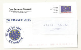 PSEUDO ENTIER POSTAL PRIVE CFM THEME 70 ANS DE PAIX EN EUROPE. - Private Stationery