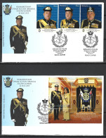 MALAISIE. N°1765-7 & BF 185 De 2015 Sur 2 Enveloppes 1er Jour. Sultan De Johor - Malasia (1964-...)