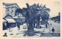 ¤¤  -   ALGERIE   -  SIDI-BEL-ABBES  -  Boulevard De La République Et Le Théatre   -   ¤¤ - Sidi-bel-Abbès