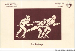 CAR-AAQP6-0465 - SPORT - Le Patinage. Carte A Systeme Lumineux - Kunstschaatsen