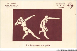 CAR-AAQP6-0470 - SPORT - Le Lancement Du Poids. Carte A Systeme Lumineux - Atletiek