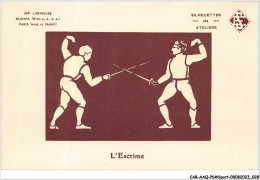 CAR-AAQP6-0459 - SPORT - L'escrime. Carte A Systeme Lumineux - Fencing