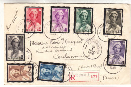 Belgique - Lettre Recom De 1936 - Oblit Tournai - Exp Vers Coulommiers - Reine Astrid - - Cartas & Documentos