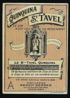 Etiquette  Apéritif  Quinquina St Tavel  Distillerie Benoit Serres Toulouse  étiquette Vernie Ancienne - Witte Wijn
