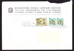 I-6010-ITALIA, Storia Postale, 1999, Preparazione Al Giubileo,lire 1000-0,52euro+Castelli,busta 23x16 - 1991-00: Marcofilia