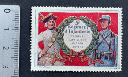 DELANDRE - VIGNETTE MILITAIRE - 5 ème REGIMENT INFANTERIE - REF. W. Schmidt 5.2 - 45x31 Mm - NEUF*/MH - VAL. "R" - Militair