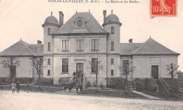 NESLES-la-VALLEE (Val-d'Oise) - La Mairie Et Les Ecoles - Voyagé 1908 (2 Scans) Deconnink à Dury-Saint-Claude Par Mouy - Nesles-la-Vallée