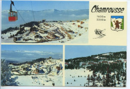 CPSM 10.5 X 15 Isère CHAMROUSSE Alt 1650-2250m Vues Générales. Centre De Bachat-Bouloud Et Ses Village D'enfants - Chamrousse