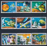 Paraguay 1978 Mi# 3051-3059 Used - Future Space Projects - Amérique Du Sud