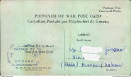 Pr174 Buccino Prigioniero Di Guerra Negli Stati Uniti Scrive Ai Genitori 1943 - Zonder Portkosten