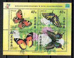 Korea 2000 Corea / Butterflies MNH Mariposas Papillons Schmetterlinge / Lv05  3-11 - Papillons