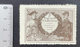 DELANDRE - VIGNETTE MILITAIRE - 5 ème REGIMENT INFANTERIE - REF. W. Schmidt 5.3 - 45x31 Mm - NEUF*/MH - VAL. "RR" - Military Heritage