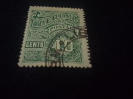 LİBERYA--1918   10  C      DAMGALI   LOCAL MOTİFLER - Liberia