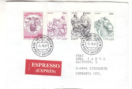 Vatican - Lettre Exprès De 1983 - Oblit Poste Vaticane - Exp Vers Kirchheim - Cachet De Mindelheim - - Storia Postale