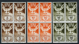 Ifni 1951. Edifil 76-78 X 4 ** MNH - Ifni