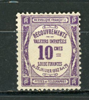 FRANCE - TAXE  - N° Yvert 44 (*) - 1859-1959 Postfris