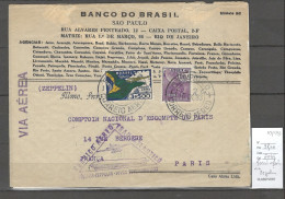 Brésil  Pour Paris Par Zeppelin - 09/1933 - Cachet Spéçial Et Arrivée Friedrichshafen Au Verso - Airmail