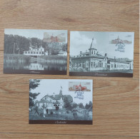 Aland 2012 Set Historic Buildings (Michel 362/64) Used On Illustrated Postcards - Aland