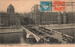 FRANCE - Paris - Le Pont Au Change - Animé - Carte Postale Ancienne - Andere Monumenten, Gebouwen