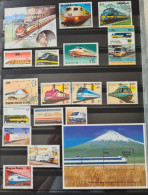 Collection De Timbres Sur Le Thème Des Trains. - Collections (without Album)