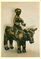 Art - Antiquité - Museo Nazionale Archeologico Di Cagliari - Donna Su Toro - Bronzette Nuragico - Taureau - Carte Neuve  - Antike