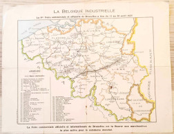 La Belgique Industrielle - La 8ème Foire Commerciale Et Officielle De Bruxelles - 1927 - Carte - Geographische Kaarten