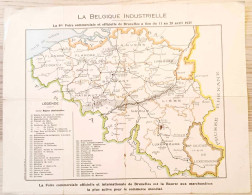 La Belgique Industrielle - La 8ème Foire Commerciale Et Officielle De Bruxelles - 1927 - Carte - Landkarten