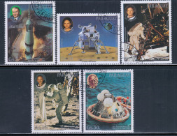 Paraguay 1989 Mi# 4328-4332 Used - 1st Moon Landing, 20th Anniv. / Space - Sud America