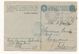 1942 POSTA MILITARE 115 X SICIGNANO DEGLIA LABURNI ARRIVI A SICIGNANO STAZIONE DC FRAZIONARIO E SICIGNANO DEGLIA ALBURNI - Militärpost (MP)