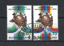 Finland  1974 U.P.U. Centenary Y.T. 720/721 (0) - Used Stamps