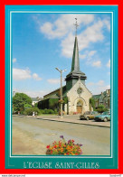 CPSM/gf  (60)  GRANDVILLIERS.   L'église Saint-Gilles...H206 - Grandvilliers
