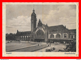 CPA/gf  KREFELD (Allemagne)  Hauptbahnhof, Animé, Voiture Ancienne...H155 - Krefeld