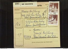 BRD: Paket-Karten-Stamm Aus 3001 Schulenburg Mit 80 Pfg Ellinger Tor Im Senkr. Paar Vom 3.6.1969 Knr: 461 (2) - Used Stamps