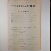 Decreto Firmato Da Vittorio Emanuele III Re D’Italia E Dal Generale Armando Diaz - Decrees & Laws